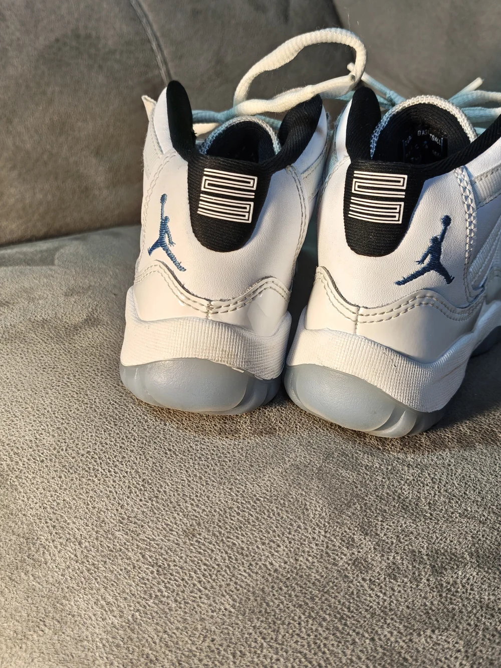 Jordan Kids White and Light Gray Low-Top Sneakers